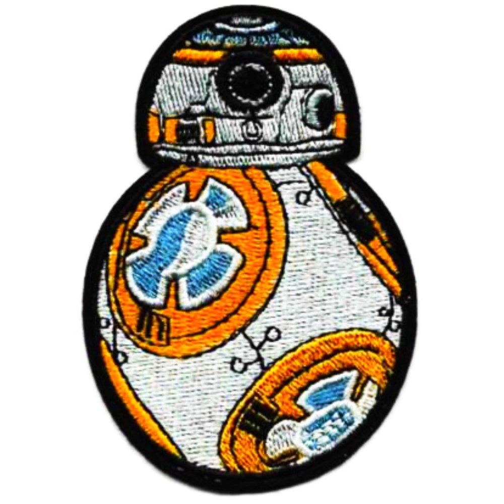 1PCS Iron on Patch robot Droid BB-8 movie badge Embroidery Accessory Custom DIY